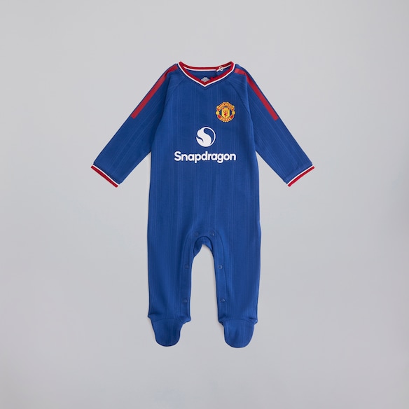 Manchester United Baby Away Sleepsuit Blue Bleu