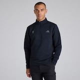 Manchester United x adidas Golf Ultimate365 DWR Textured 1/4-Zip Sweatshirt Black