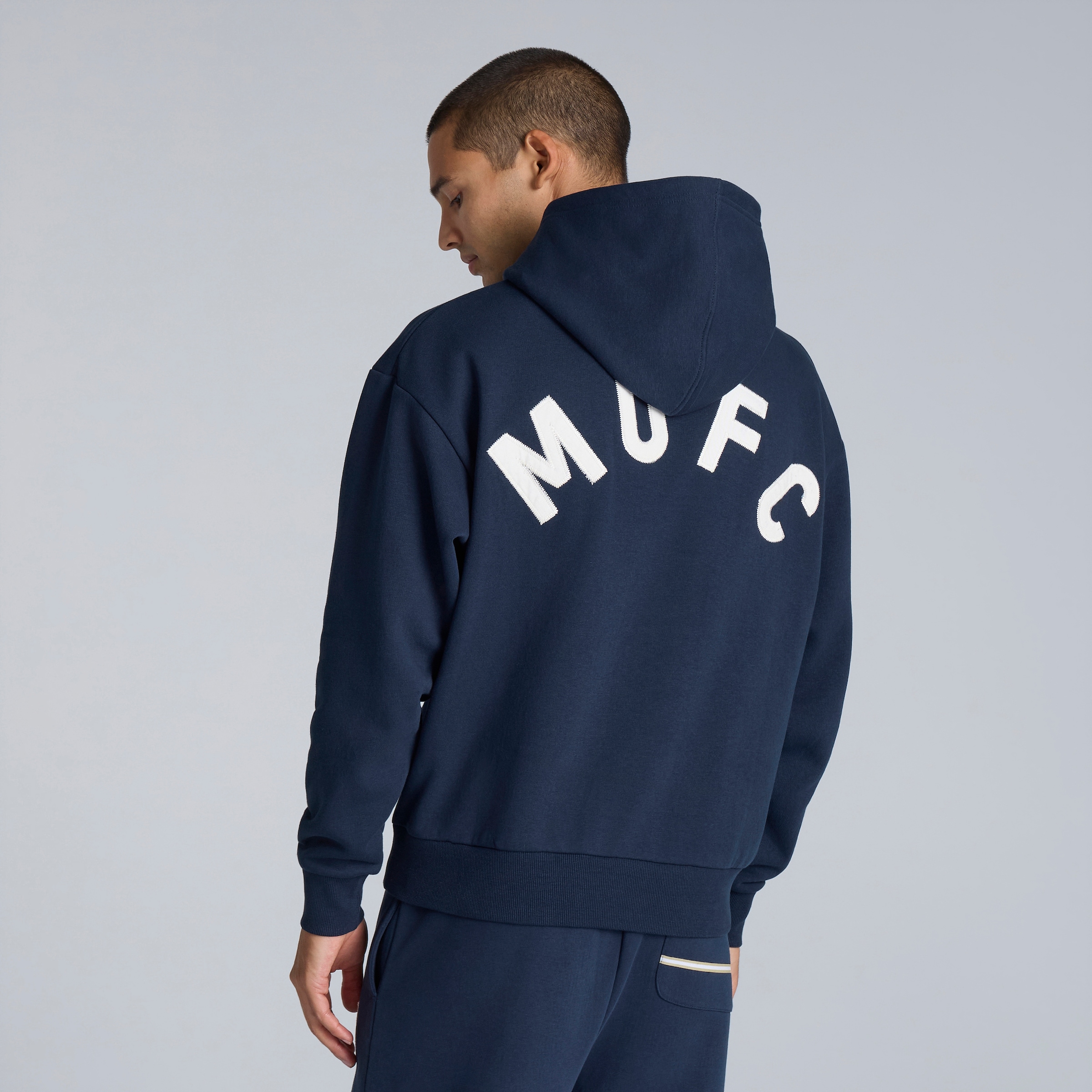 Manchester United Heritage Back Print Hoodie Navy Navy blue Detail [2-5]