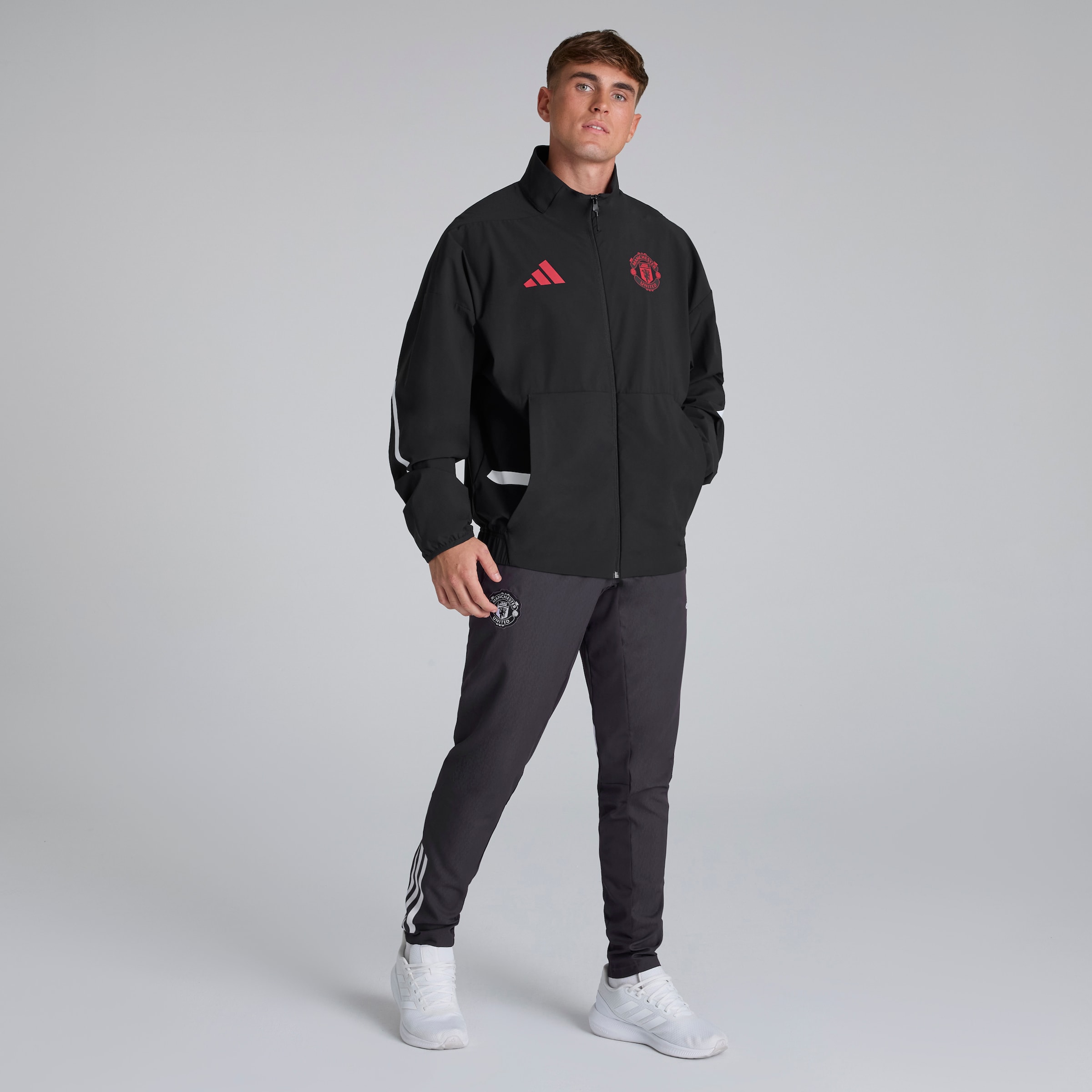 Manchester United Z.N.E. Anthem Jacket Black Detail [3-5]