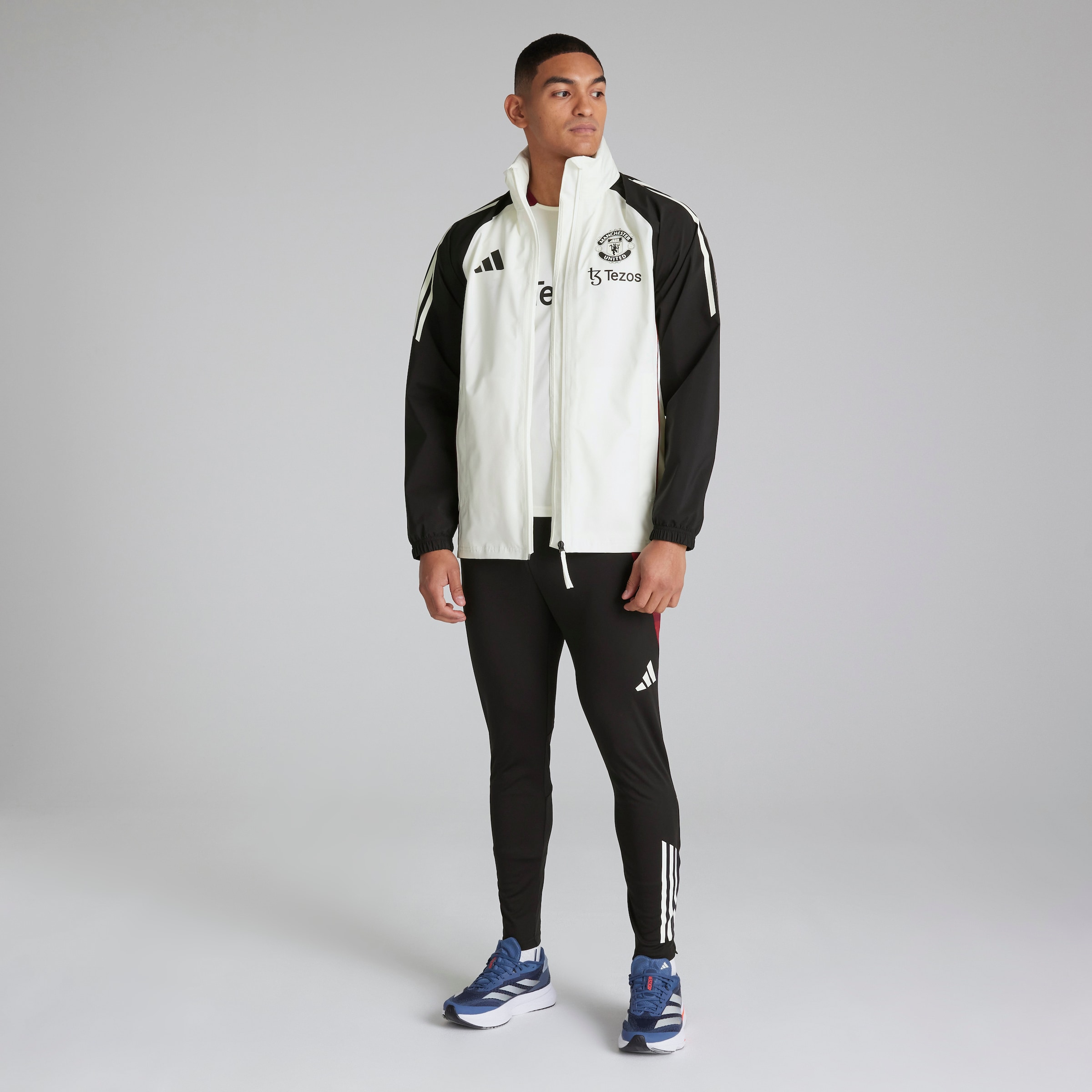 Manchester United Tiro 24 Rain Jacket White White Detail [4-8]