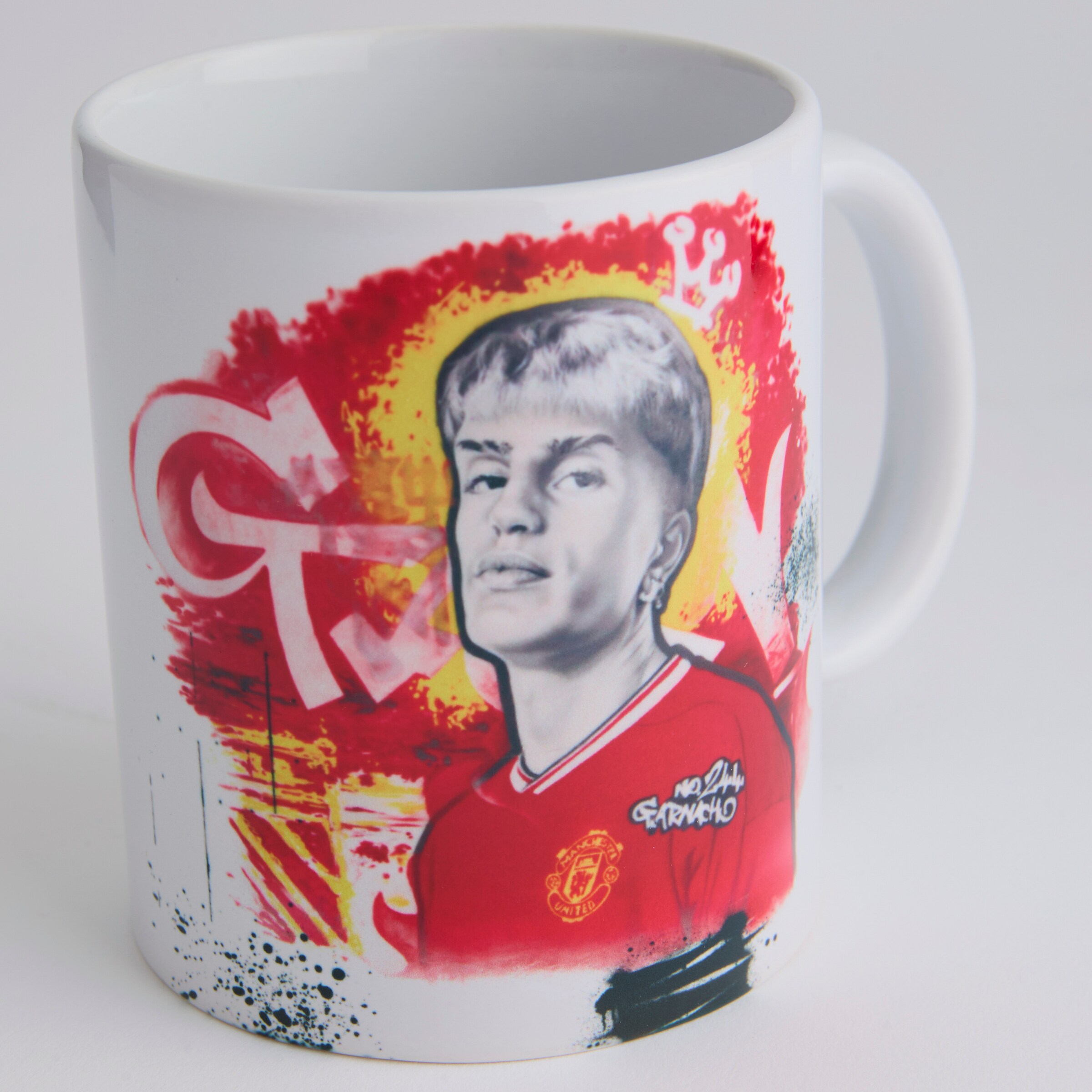 Manchester United Graffiti Garnacho Mug White White Detail [4-4]