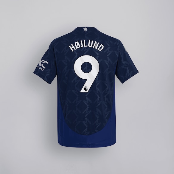 Manchester United 24/25 Away Jersey Kids with Hojlund 9 EPL Printing & Badge Bleu