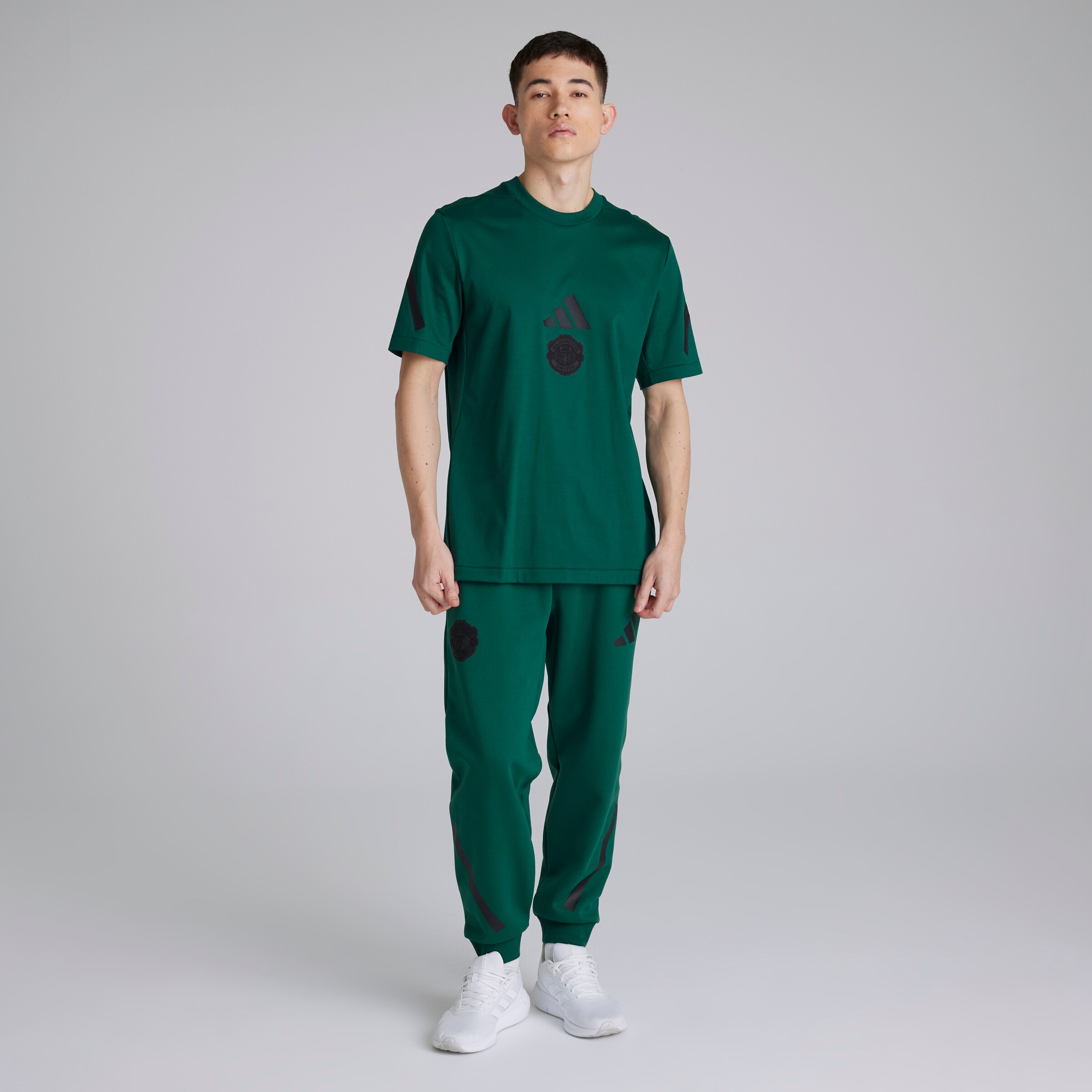 Manchester United x adidas Z.N.E. T-Shirt Green Vert Détail [3-7]