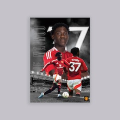Manchester United Mainoo Core Photo A2 Poster Black