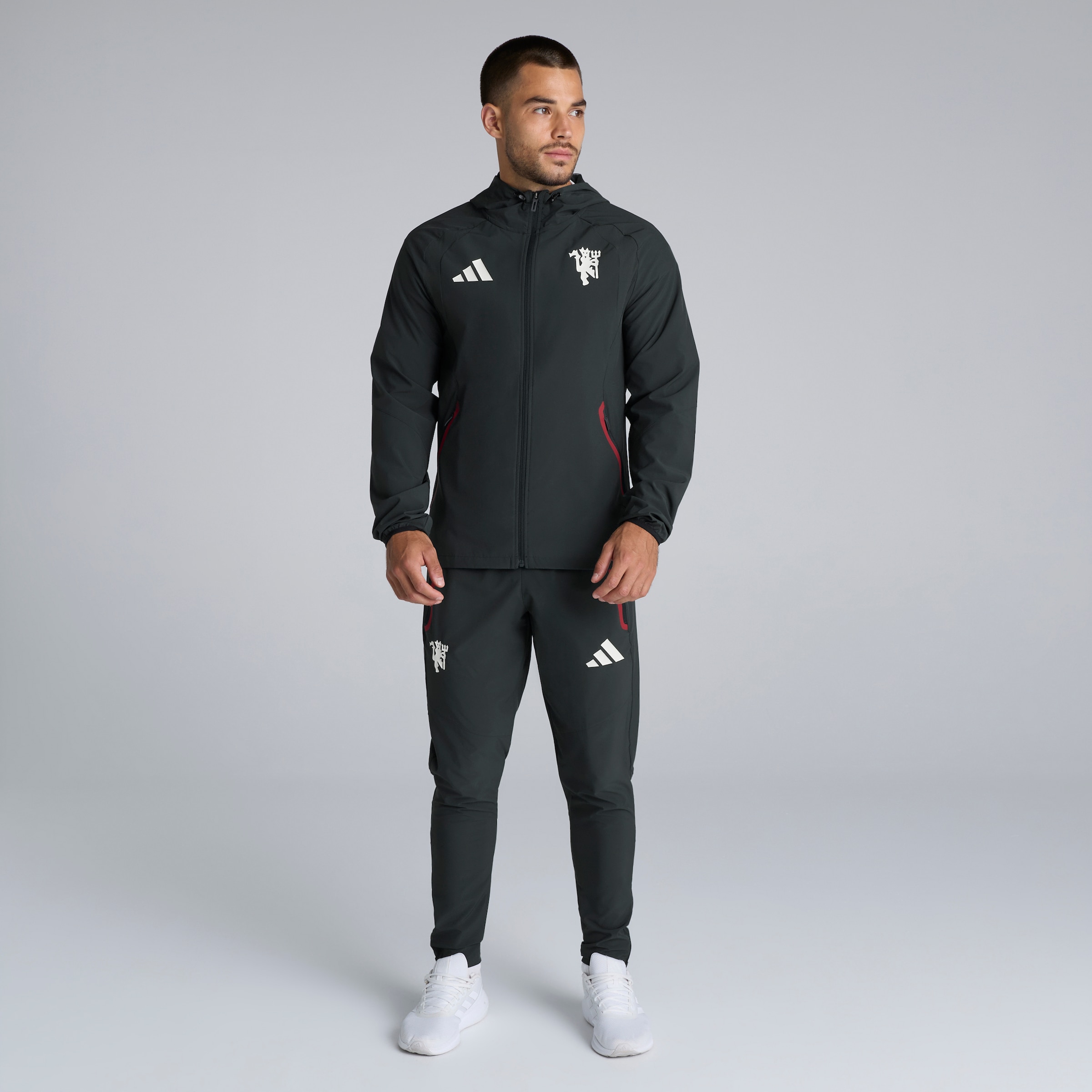 Manchester United Tiro Tech Windbreaker Green Grün Detail [3-6]