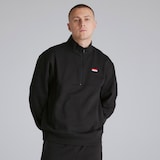 Manchester United Quarter Zip Sweatshirt Black
