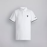 Manchester United x adidas Kids Golf Pique Club Polo Shirt White