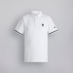 Manchester United x adidas Kids Golf Pique Club Polo Shirt White