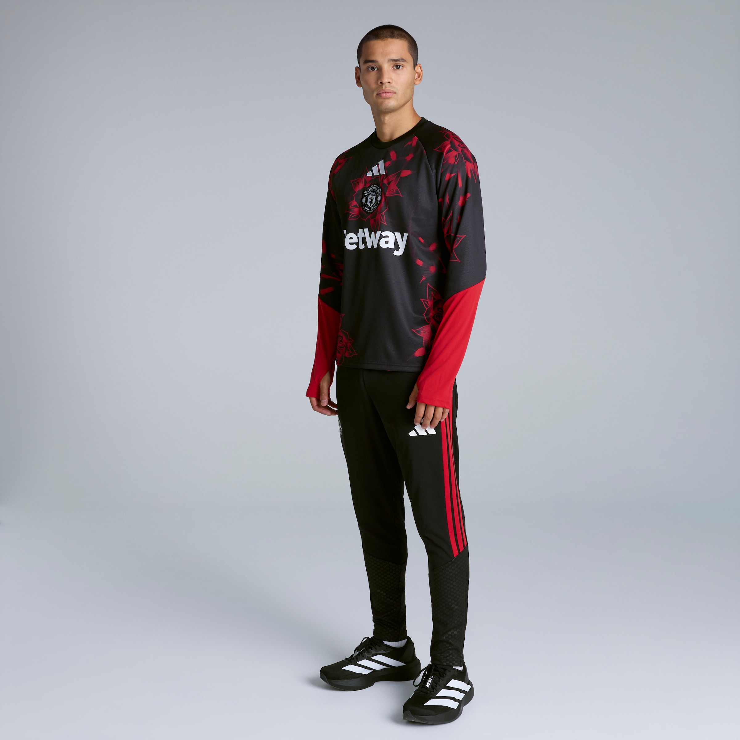 Manchester United 26/27 Home Pre Match Warm Top (Sponsored) Red Detail [3-5]