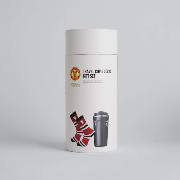 Manchester United Travel Mug and Sock Set Red