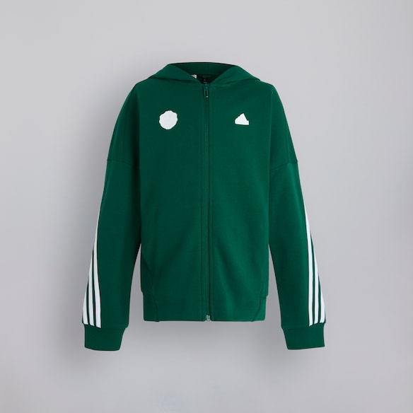 Manchester United x adidas Kids Future Icons 3-Stripes Full Zip Track Top Green Green