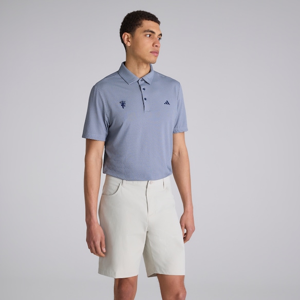 Manchester United x adidas Golf Performance Textured Polo Shirt Navy White