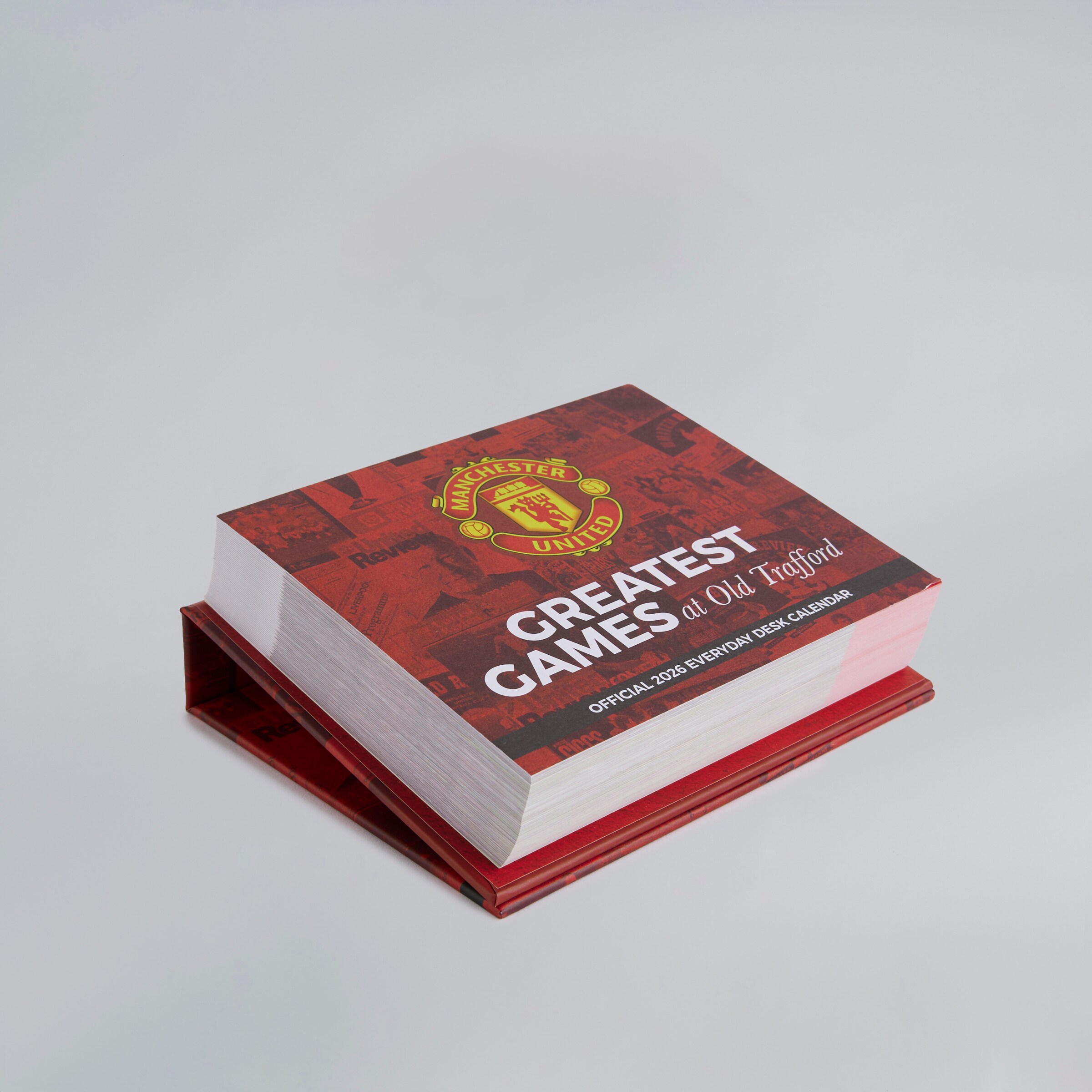 Manchester United 2026 Desk Block Calendar Red Red Detail [3-4]