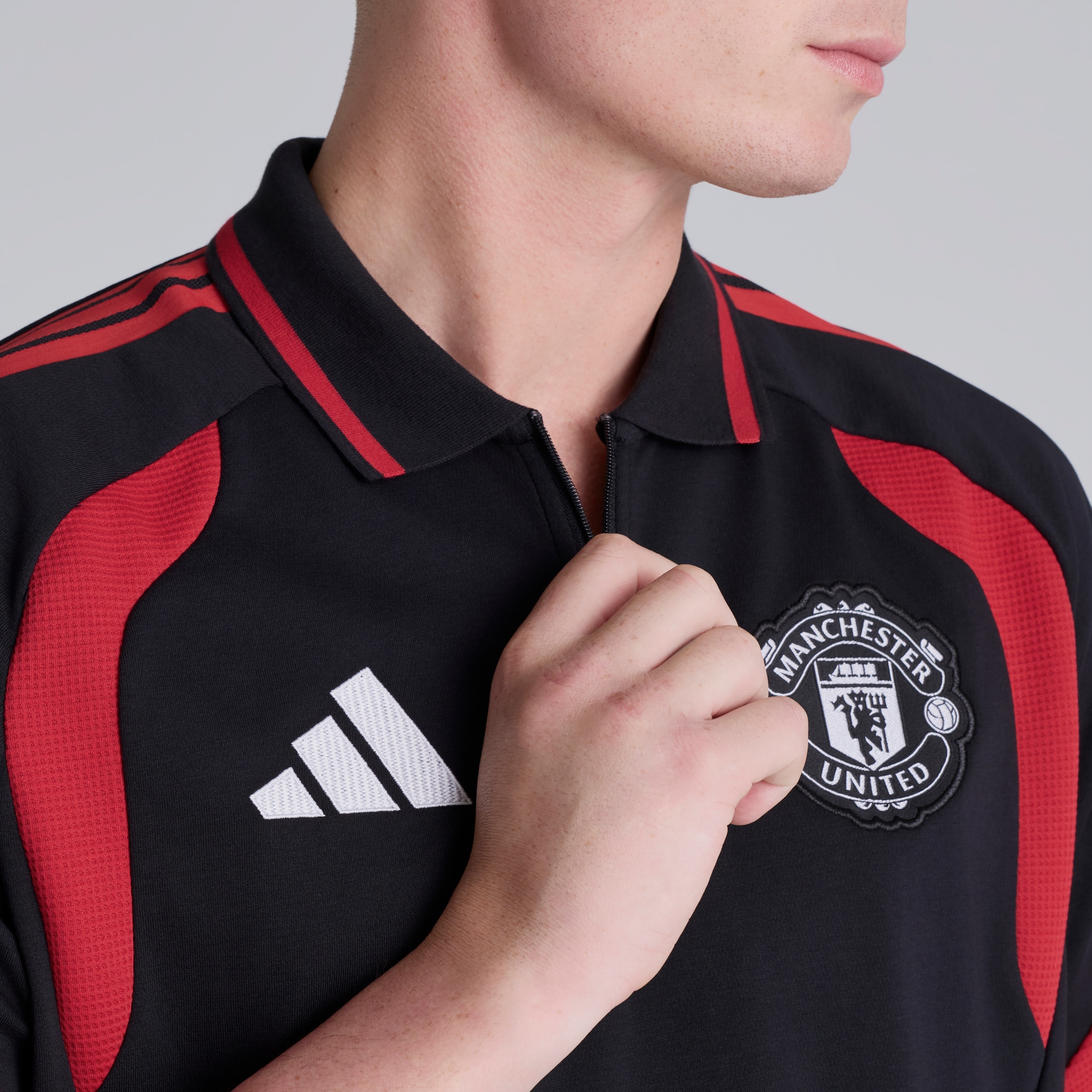 Manchester United 26/27 Training Tiro Polo Black Black Detail [5-5]