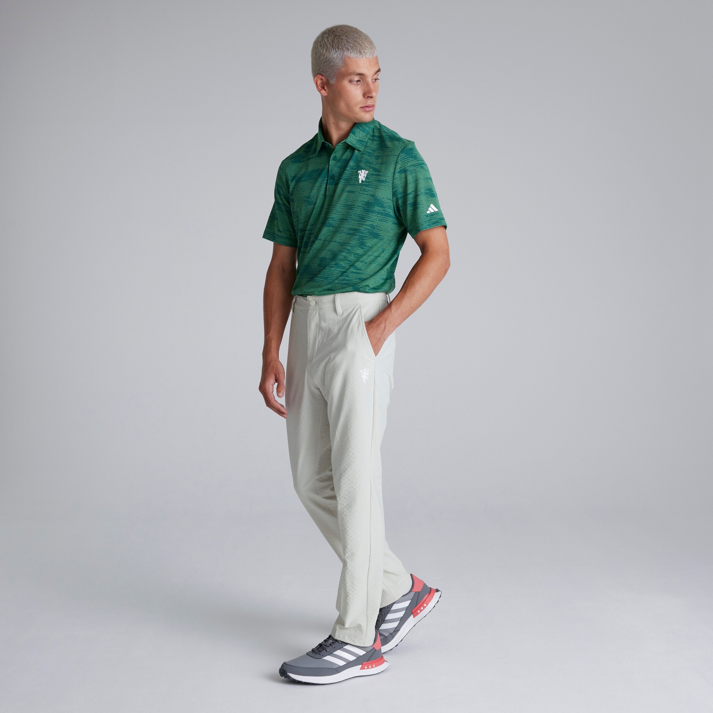 Manchester United x adidas Mens Golf Ultimate365 Fall Weight Trousers Beige Beige Detail [3-7]