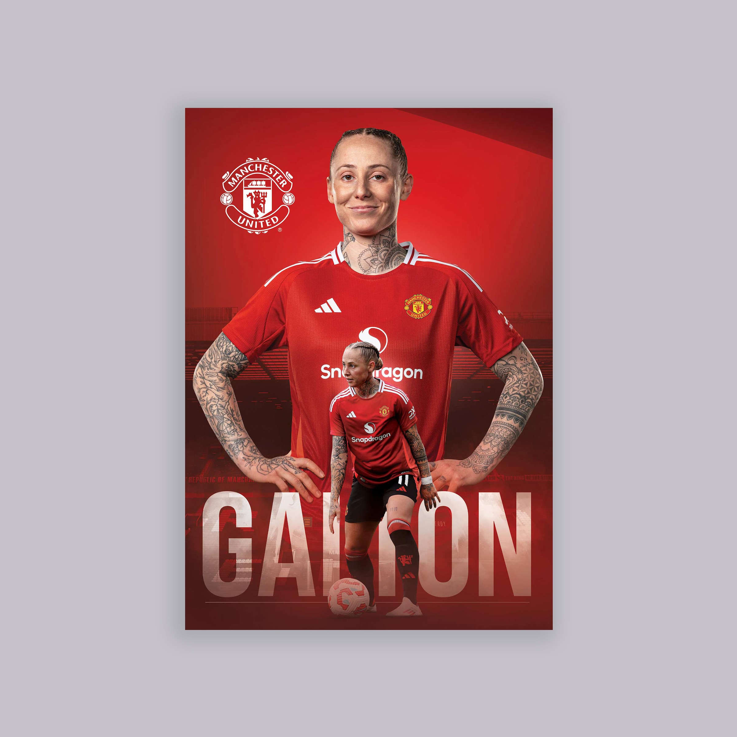 Manchester United Galton Core A2 Poster Red Red