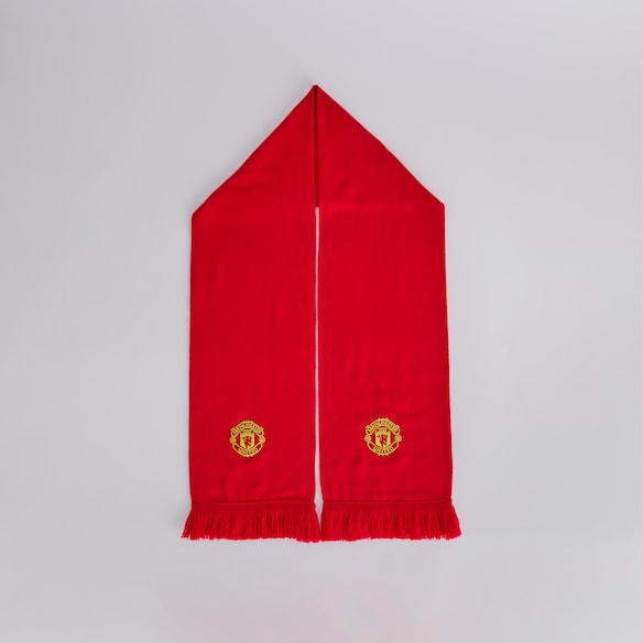 Manchester United Embroidered Crest Scarf Red Red