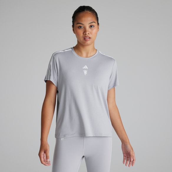 Manchester United x adidas Womens Training AEROREADY T-Shirt Grey Grey