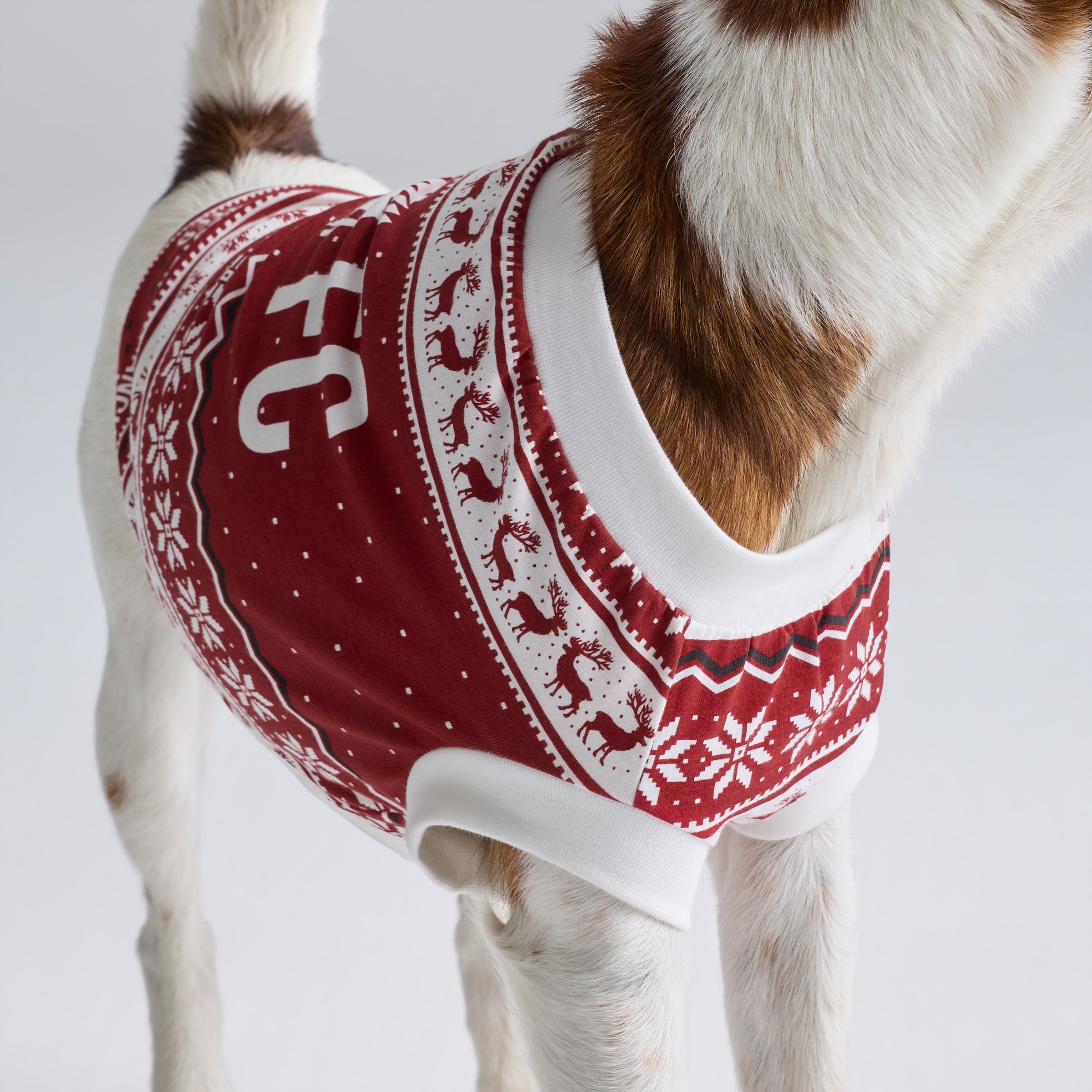 Manchester United Pet Christmas Fairisle Pyjamas Red Multi Detail [5-5]