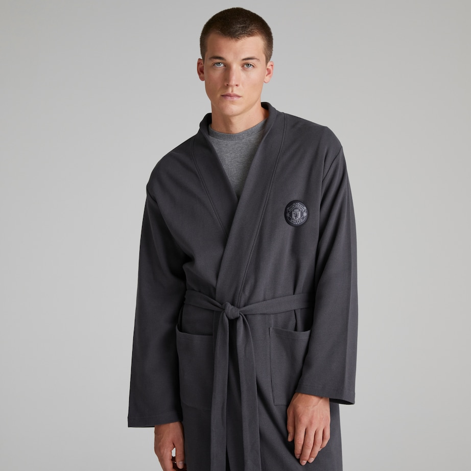 grey waffle dressing gown Gray Unisex Waffle Robe, Waffle Dressing Gown, Lightweight Bathrobe