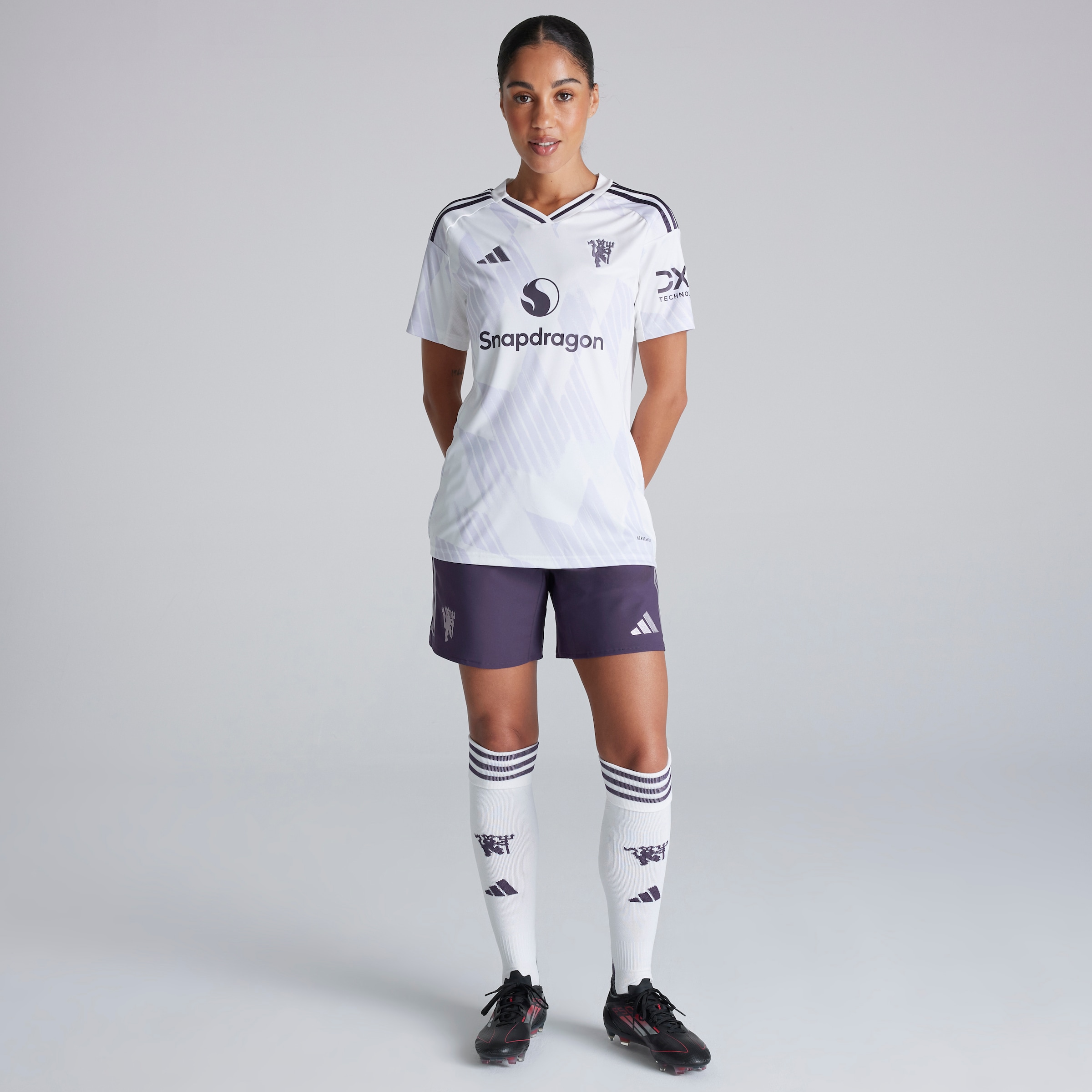 Manchester United Womens 25/26 Away Jersey White Detail [3-5]