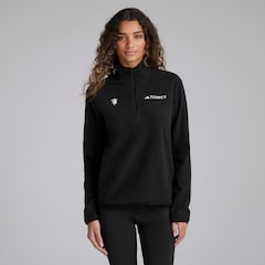 Manchester United x adidas Womens Terrex 1/2 Zip Fleece Jacket Black