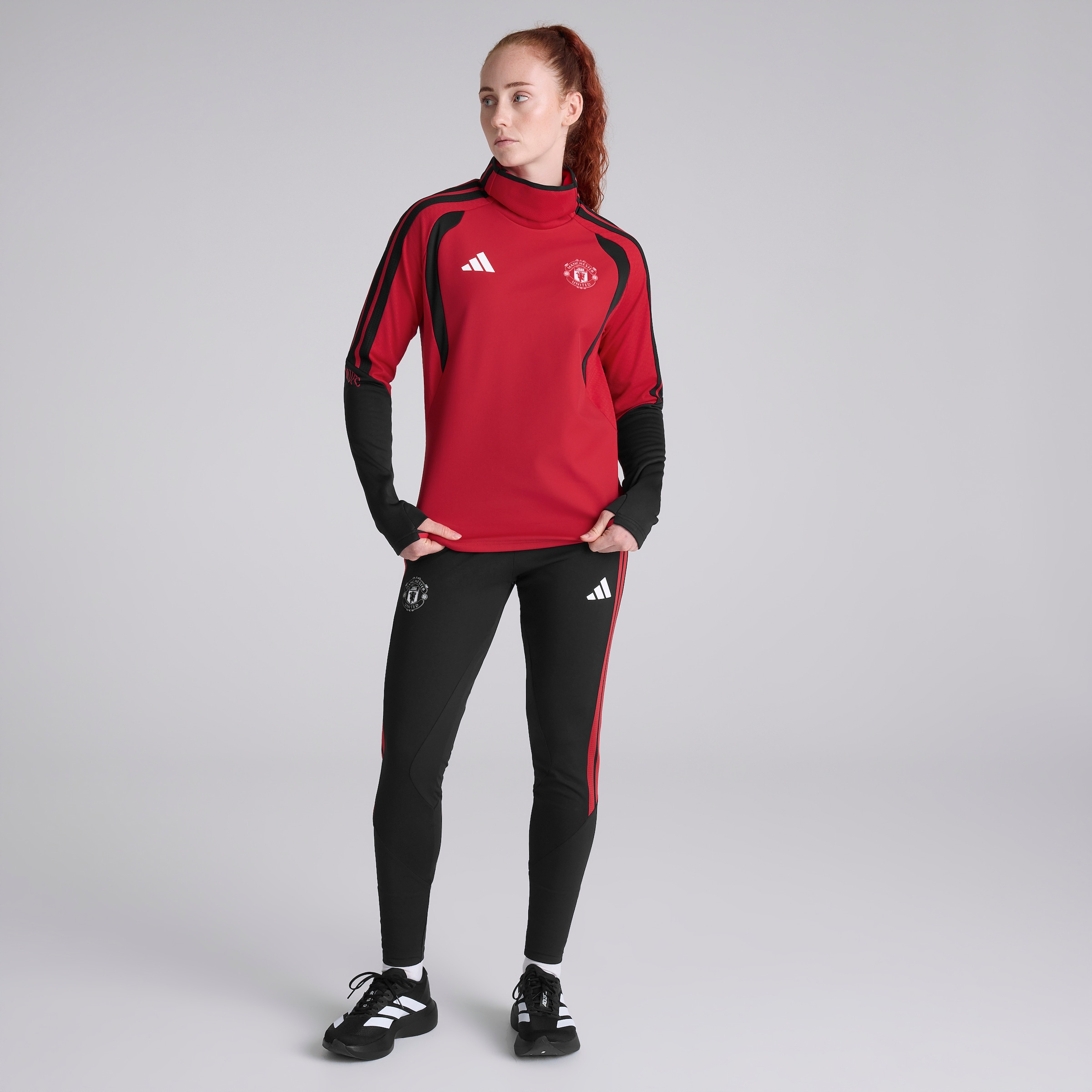 Manchester United Womens 26/27 Training Tiro Authentic Warm Top Red Red Detail [3-5]