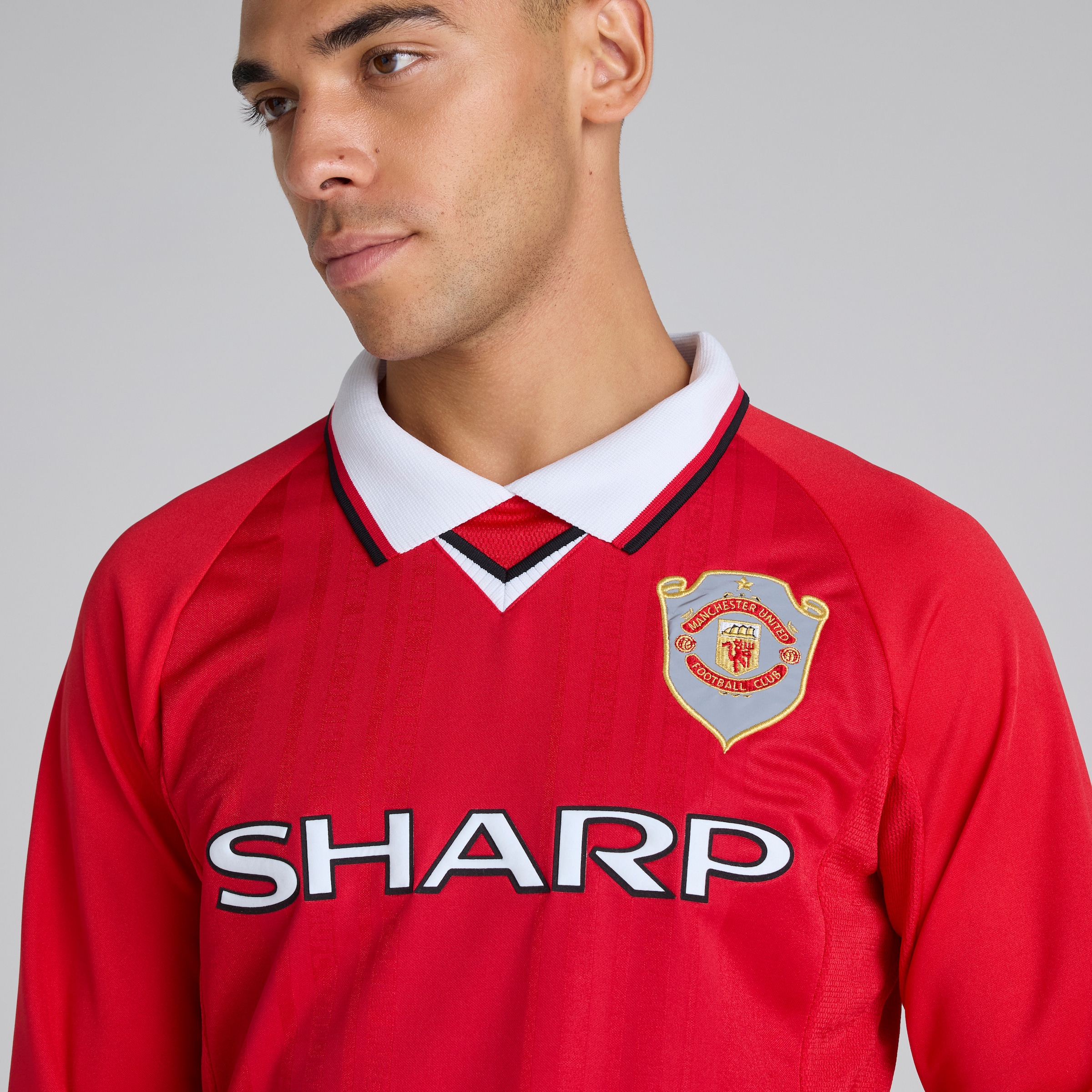 Manchester United Long Sleeve 1999 Champions League Final Shirt Red Red Detail [5-5]