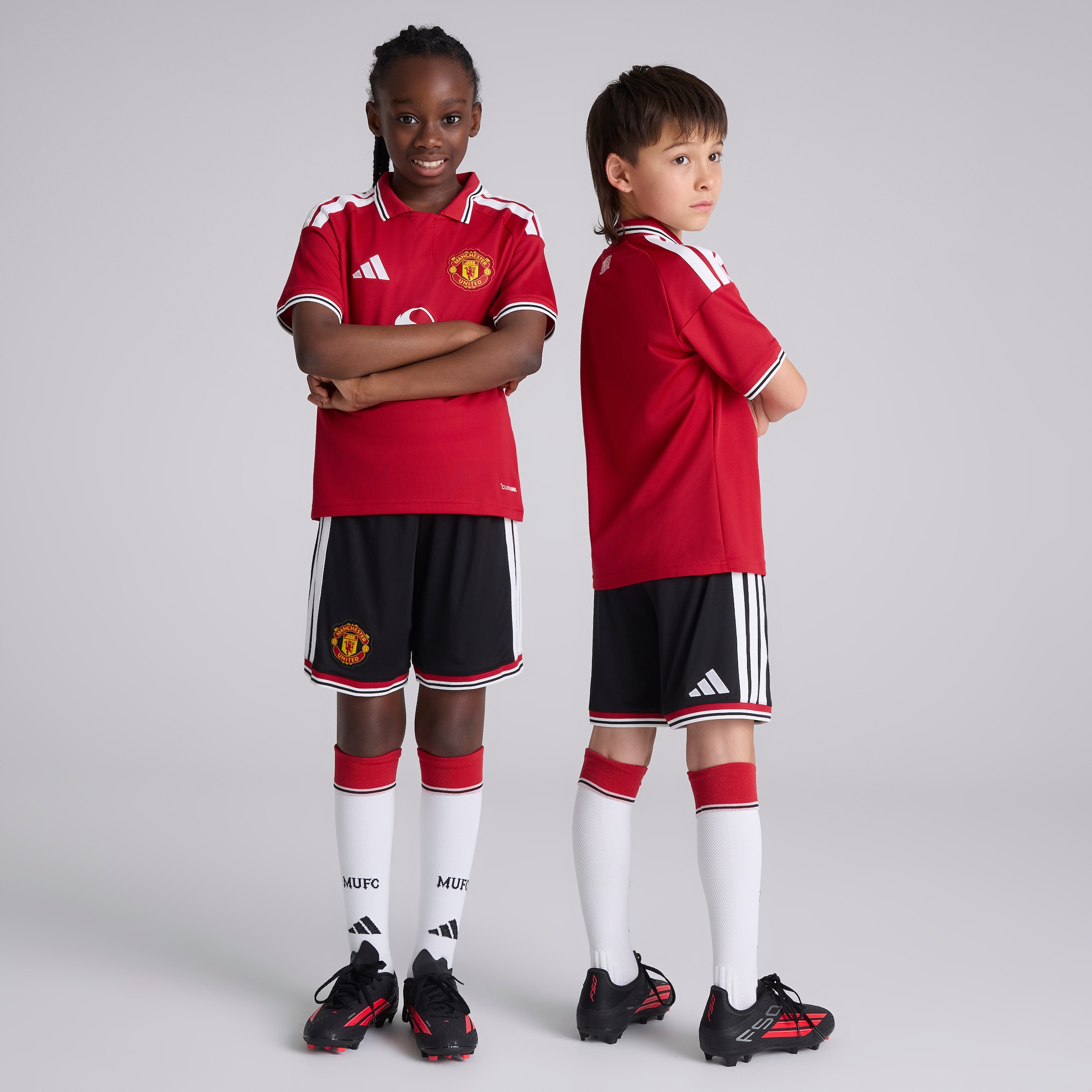 Manchester United Kids 26/27 Home Shorts Black Noir