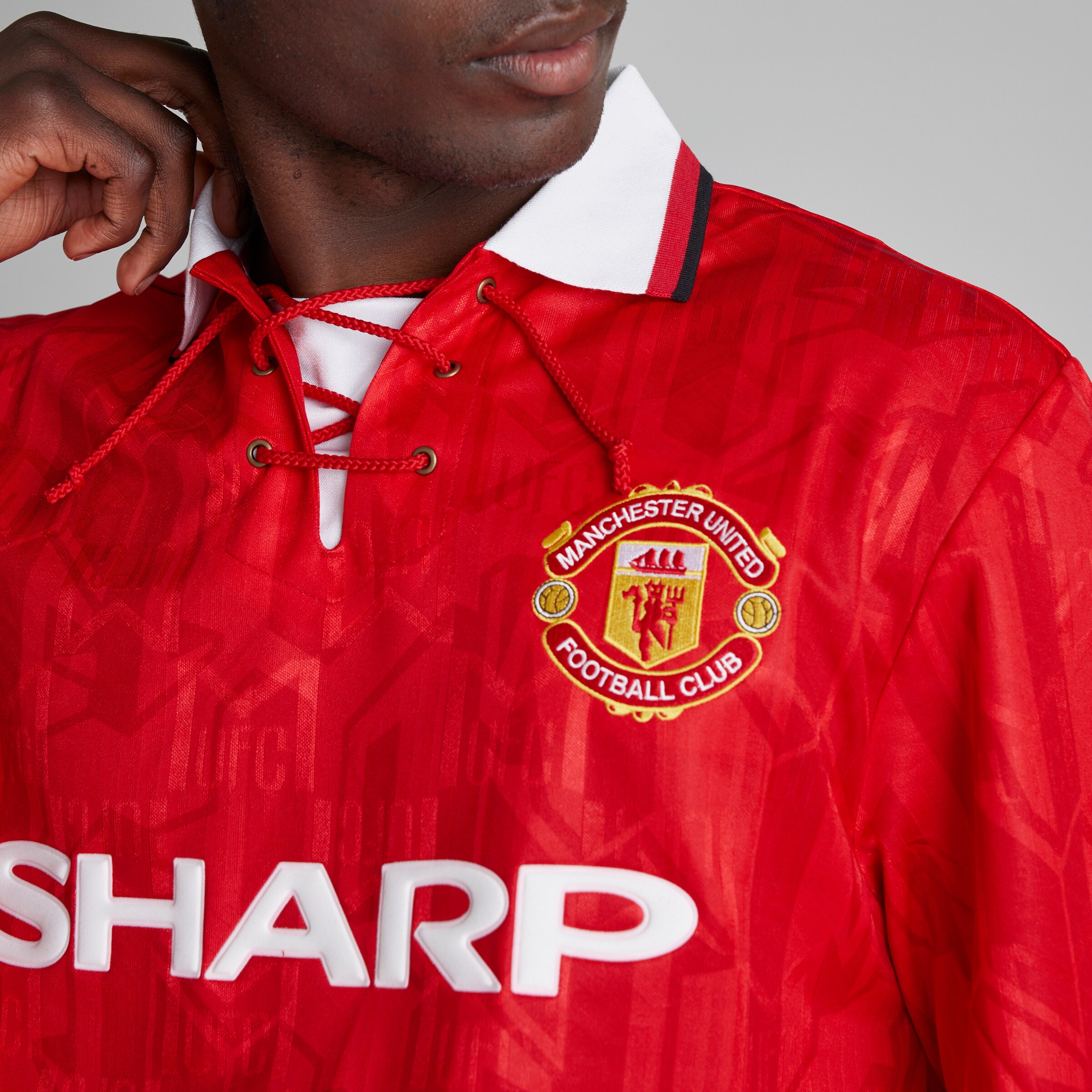 Manchester United 1992-94 Home Shirt Red Rouge Détail [5-5]