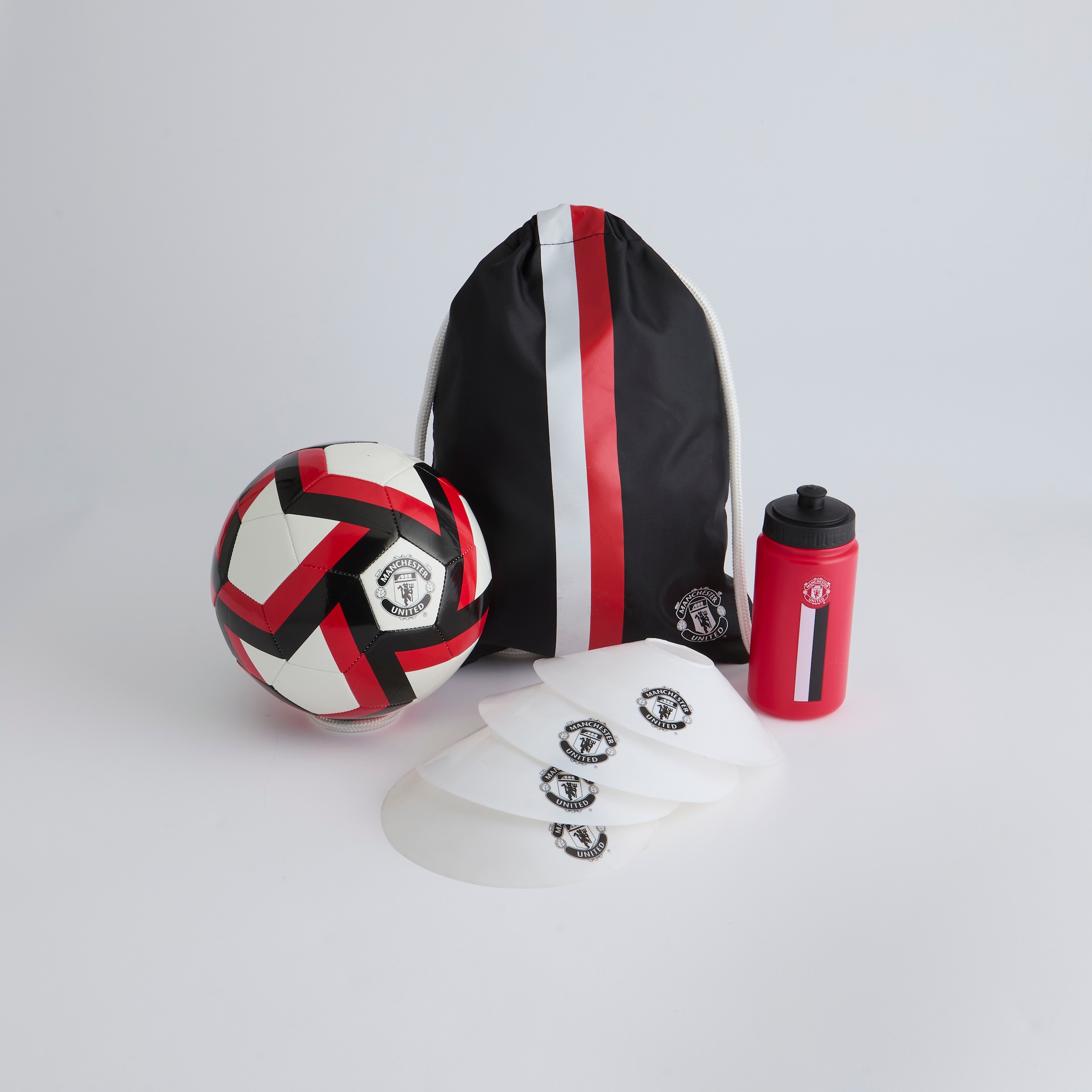 Manchester United Medium Football Equipment Gift Set Black Black