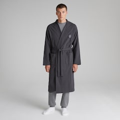 Manchester United Mens Waffle Dressing Gown Grey