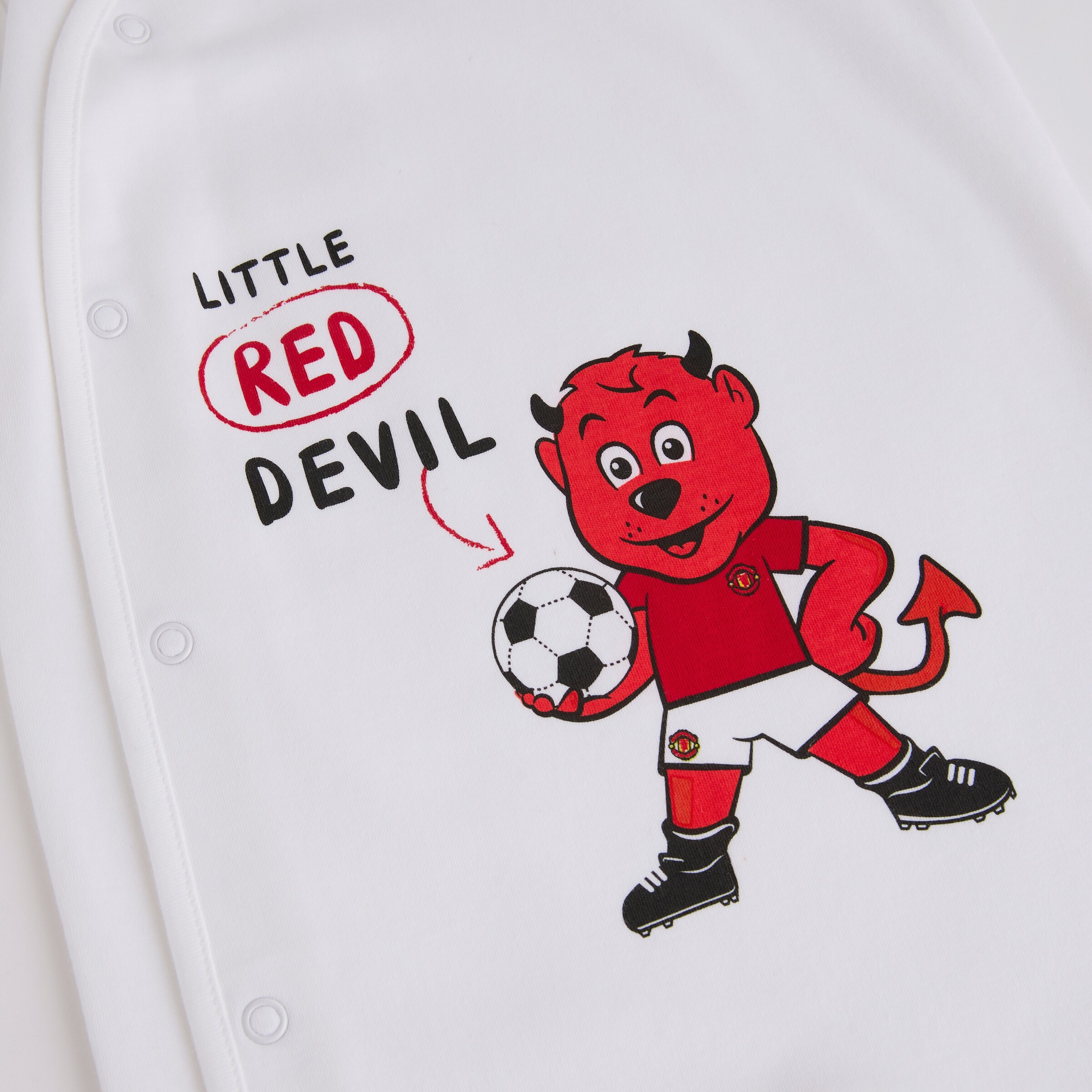 Manchester United Baby Fred The Red Printed Sleepsuits 2 Pack Multi Multicolore Détail [3-4]