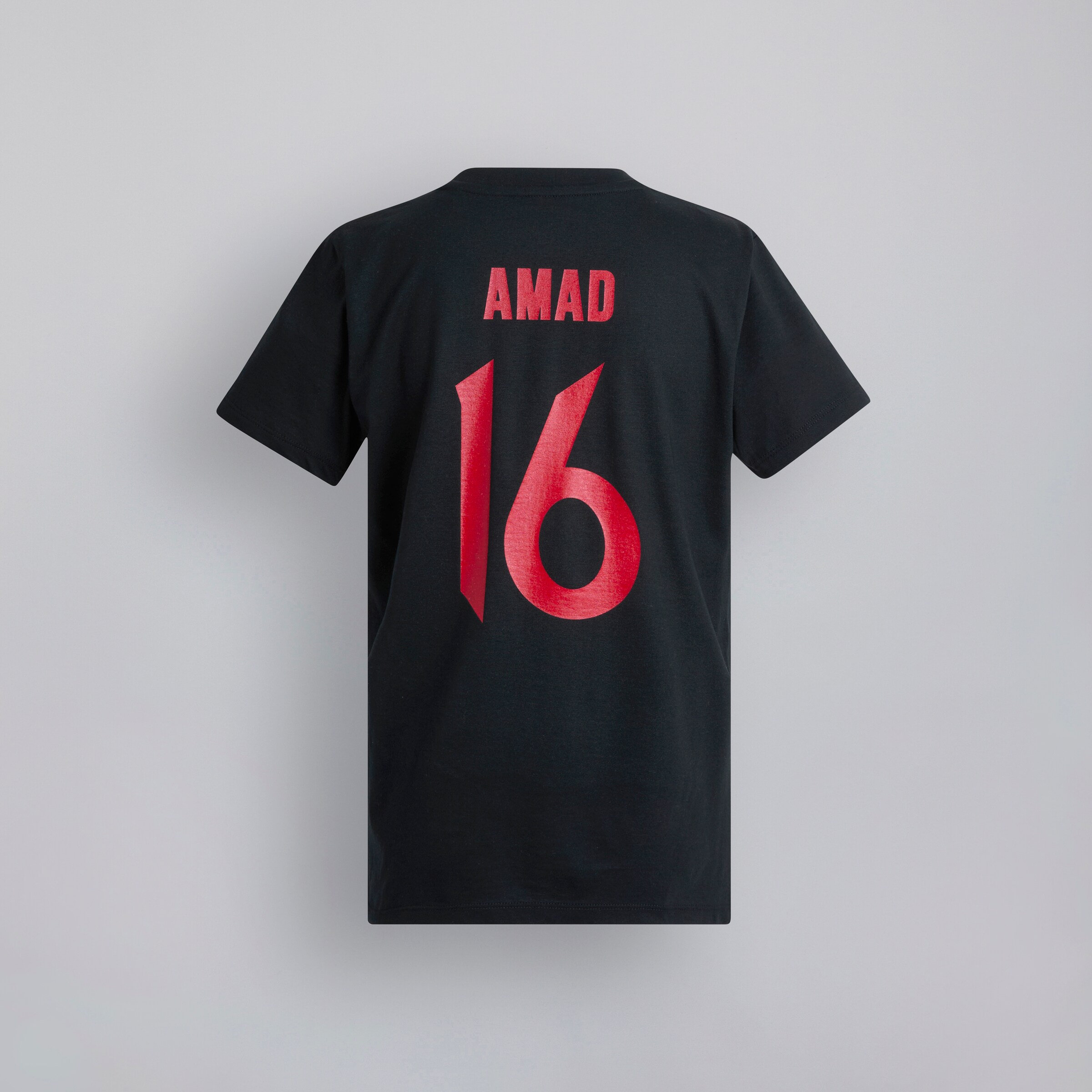 Manchester United Kids Amad 16 T-Shirt Black Black Detail [2-2]