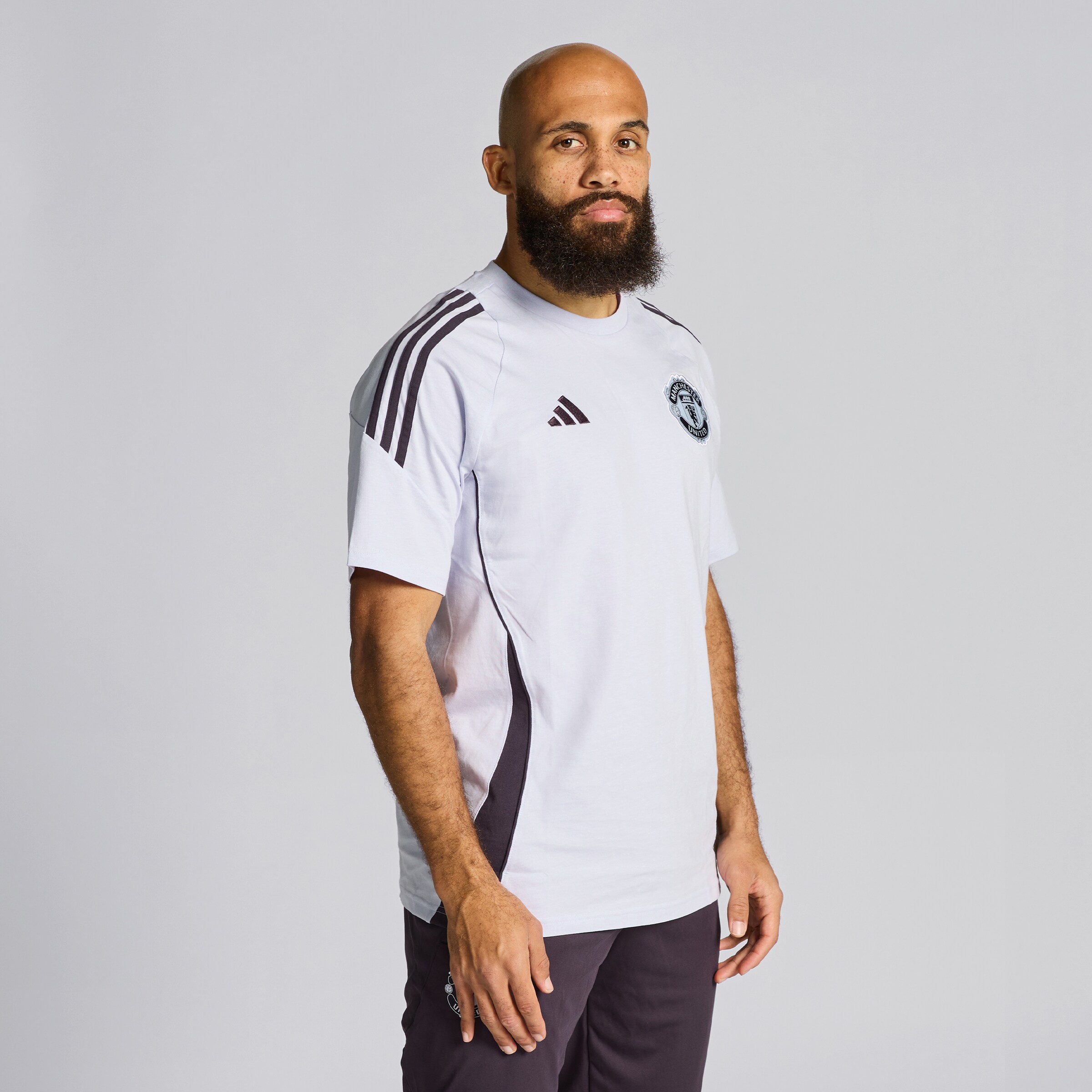 Manchester United Tiro 25 Competition Cotton T-Shirt Purple Detail [4-5]