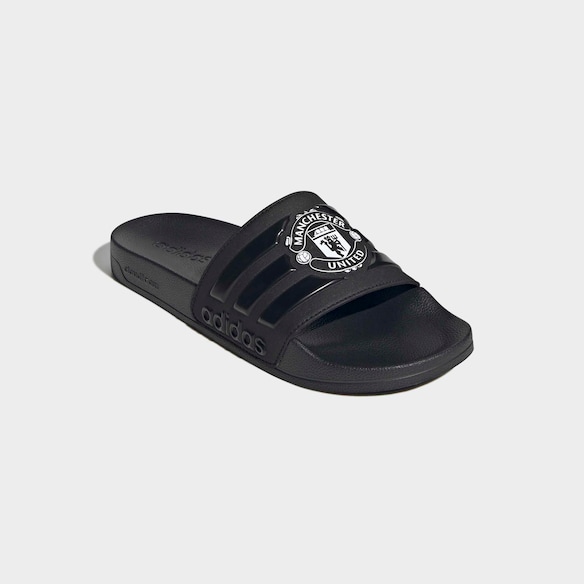 Manchester United x adidas Adilette Sliders Black Schwarz