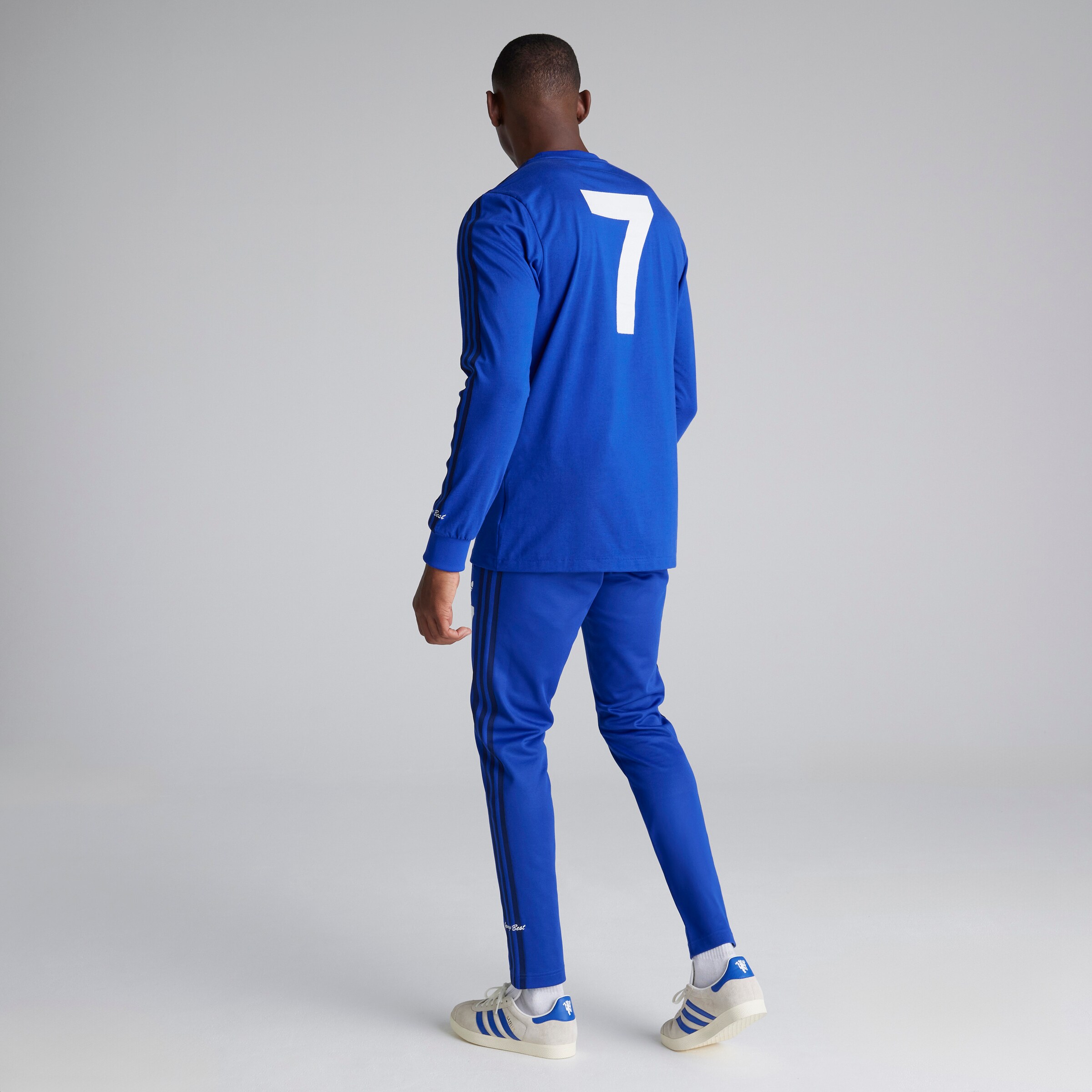 Manchester United x George Best x adidas Originals Track Pants Blue Blue Detail [2-9]