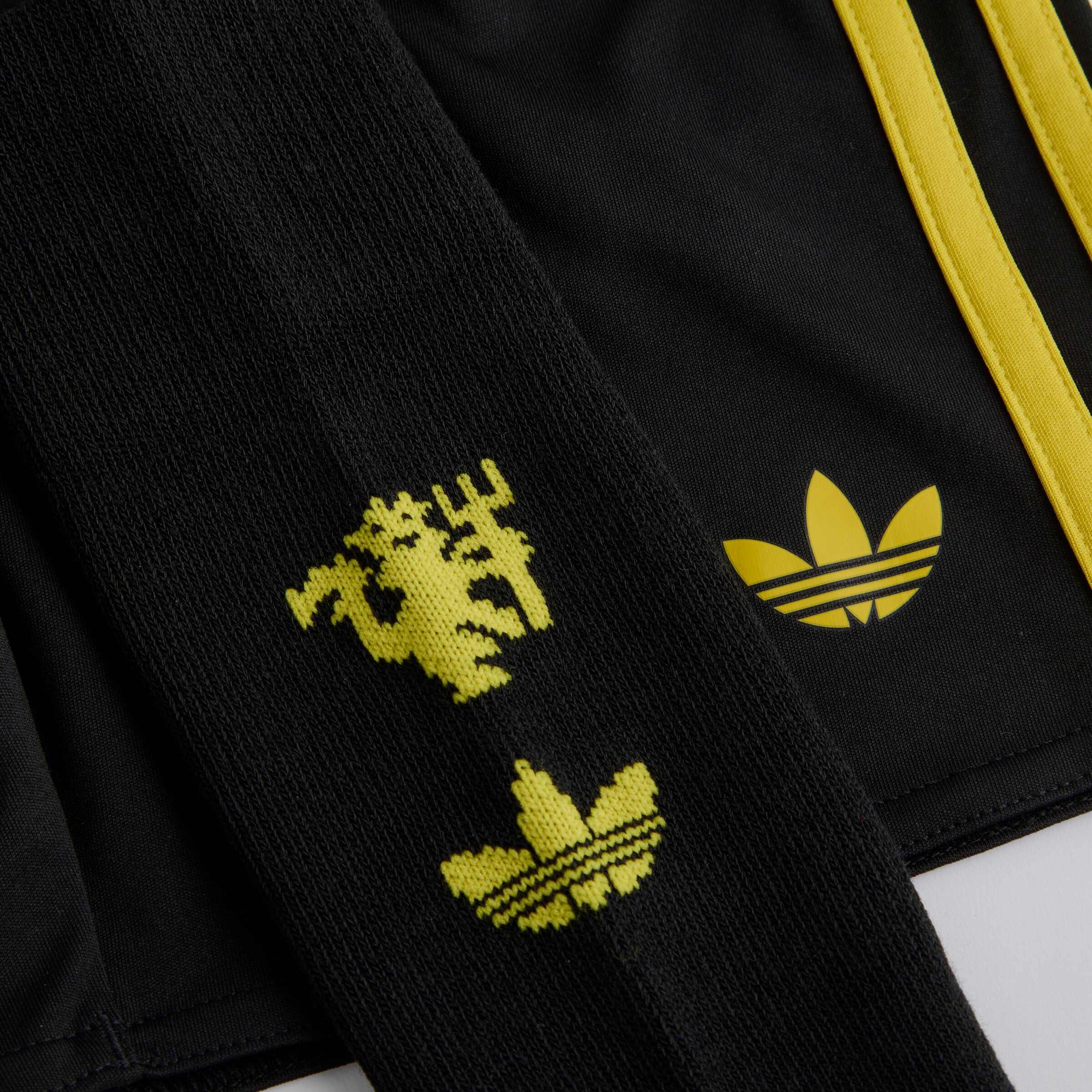 Manchester United 25/26 Third Mini Kit Kids Schwarz Detail [4-4]