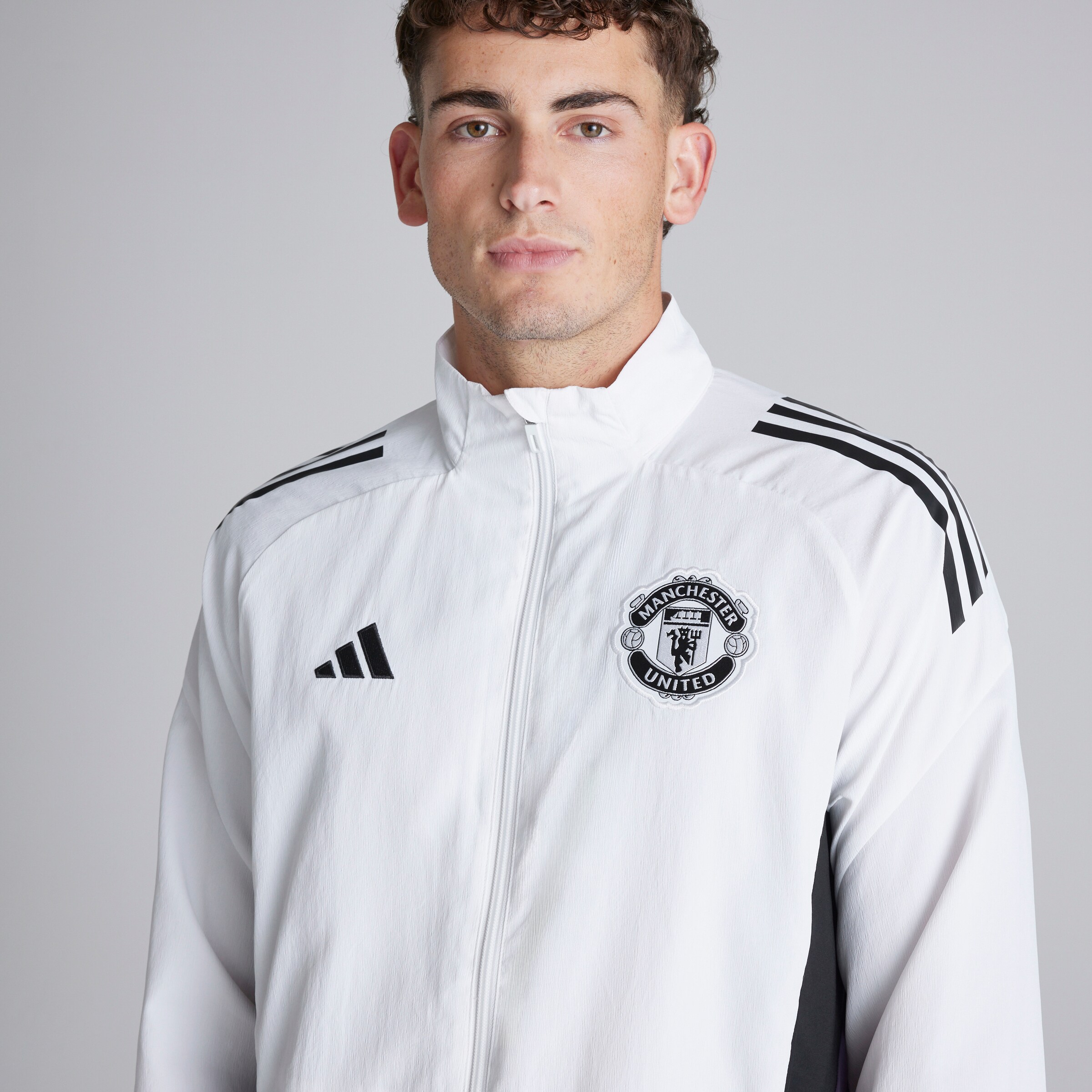 Manchester United Tiro 25 Competition Presentation Jacket White Detail [5-7]