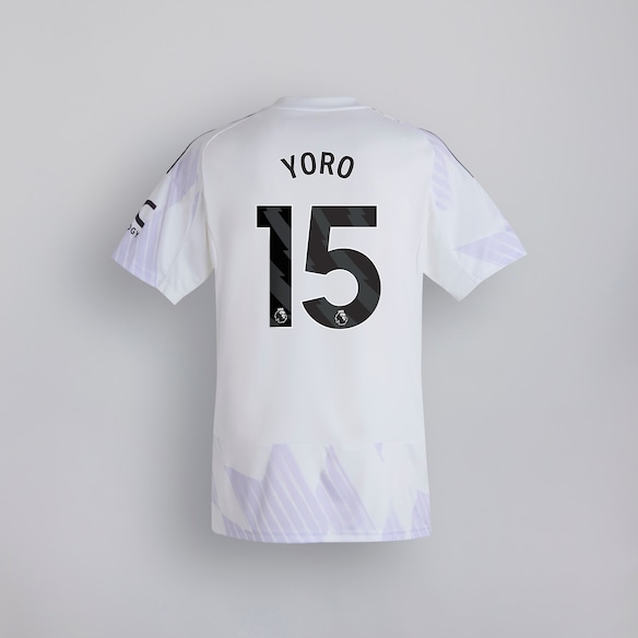 Manchester United 25/26 Away Jersey with Yoro 15 EPL Printing & Badge White