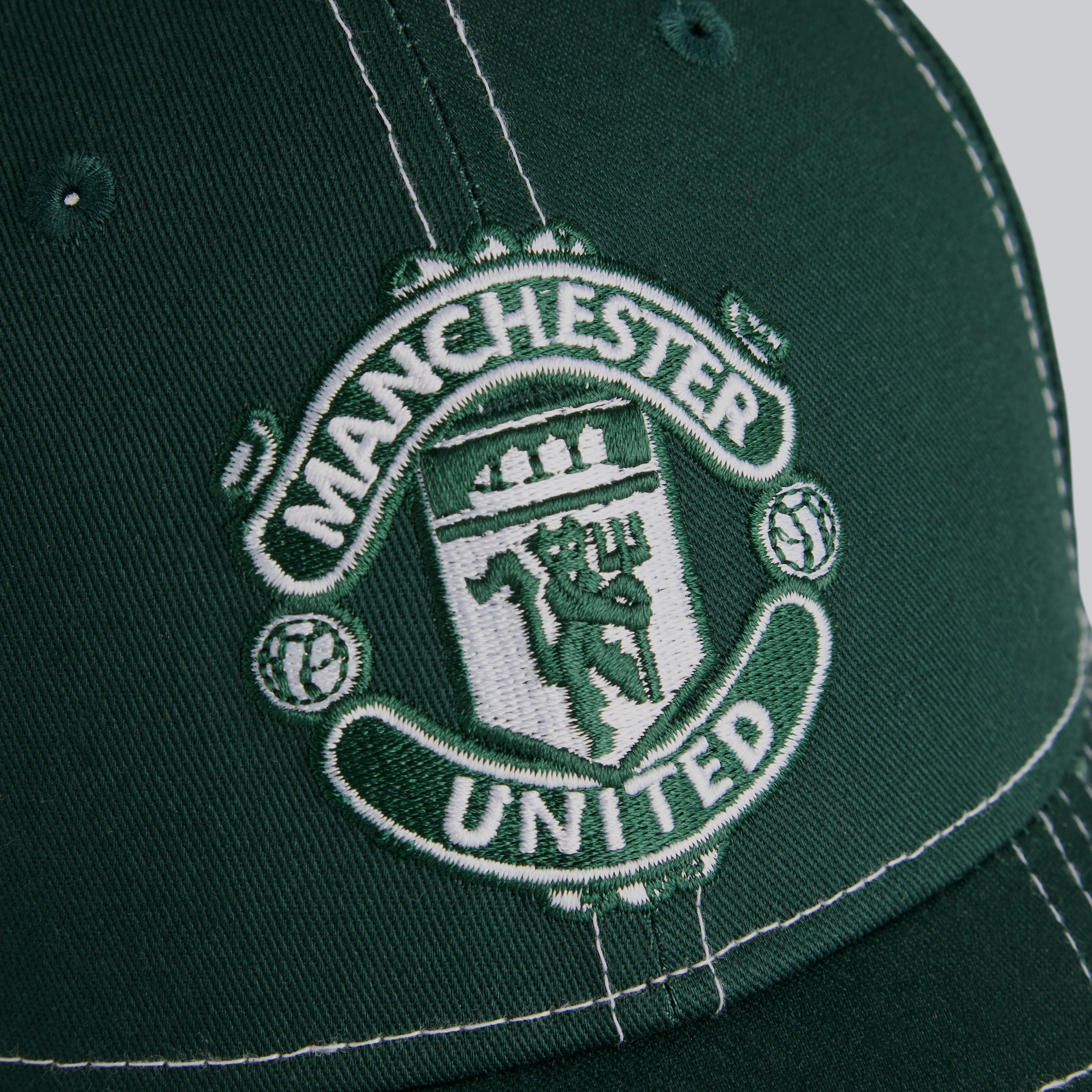 Manchester United x New Era Contrast Stitch 9Twenty Cap Green Green Detail [5-5]
