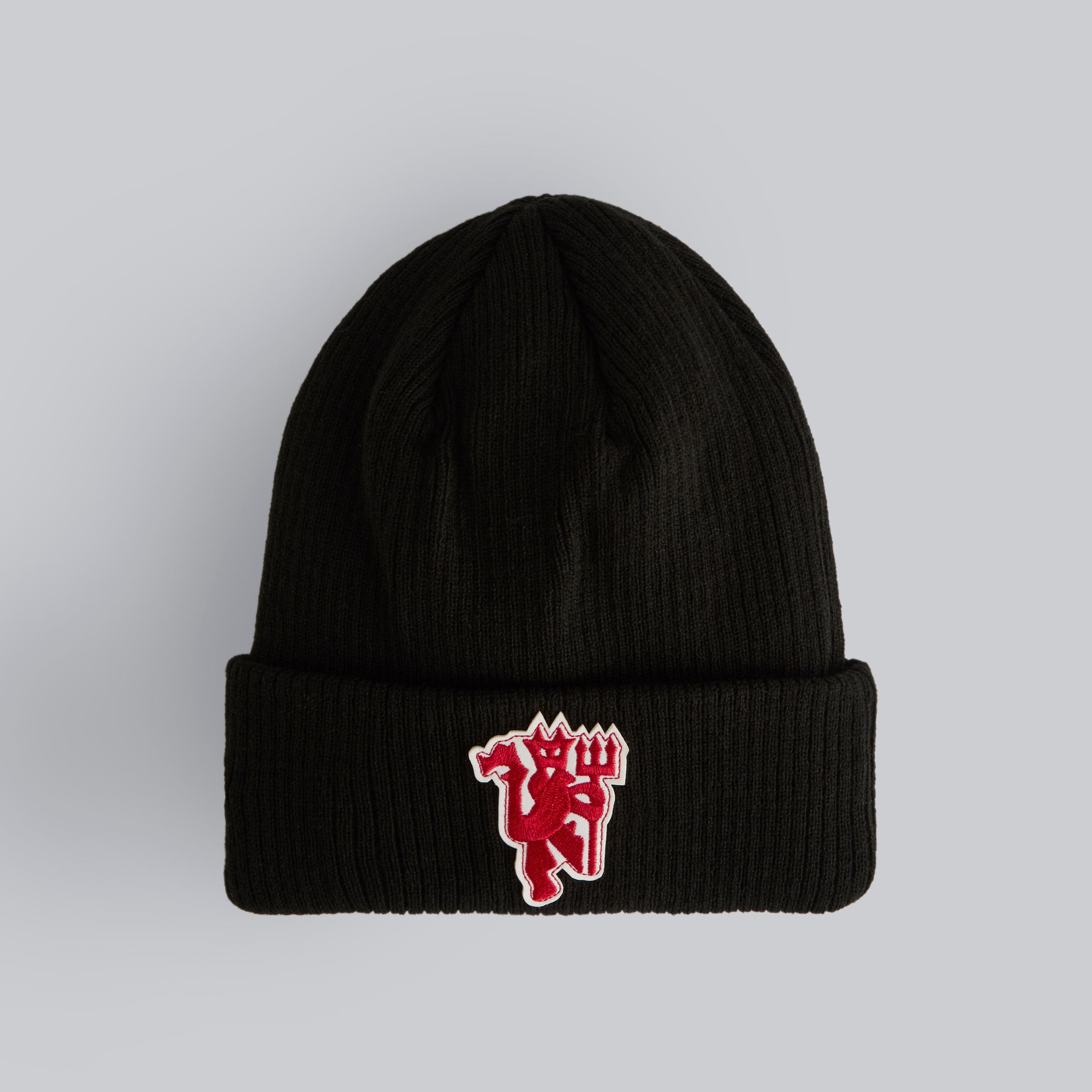 Manchester United x New Era MUFC Applique Beanie Black Black Detail [2-4]