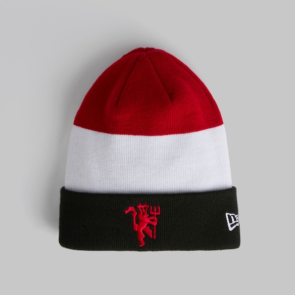 Manchester United x New Era Fan Flag Cuff Beanie Red