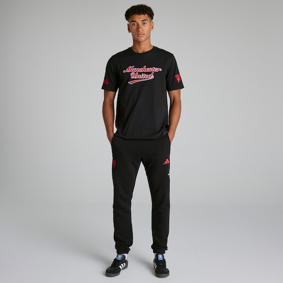 Manchester United x adidas US Pack Tracksuit Bottoms Black Black