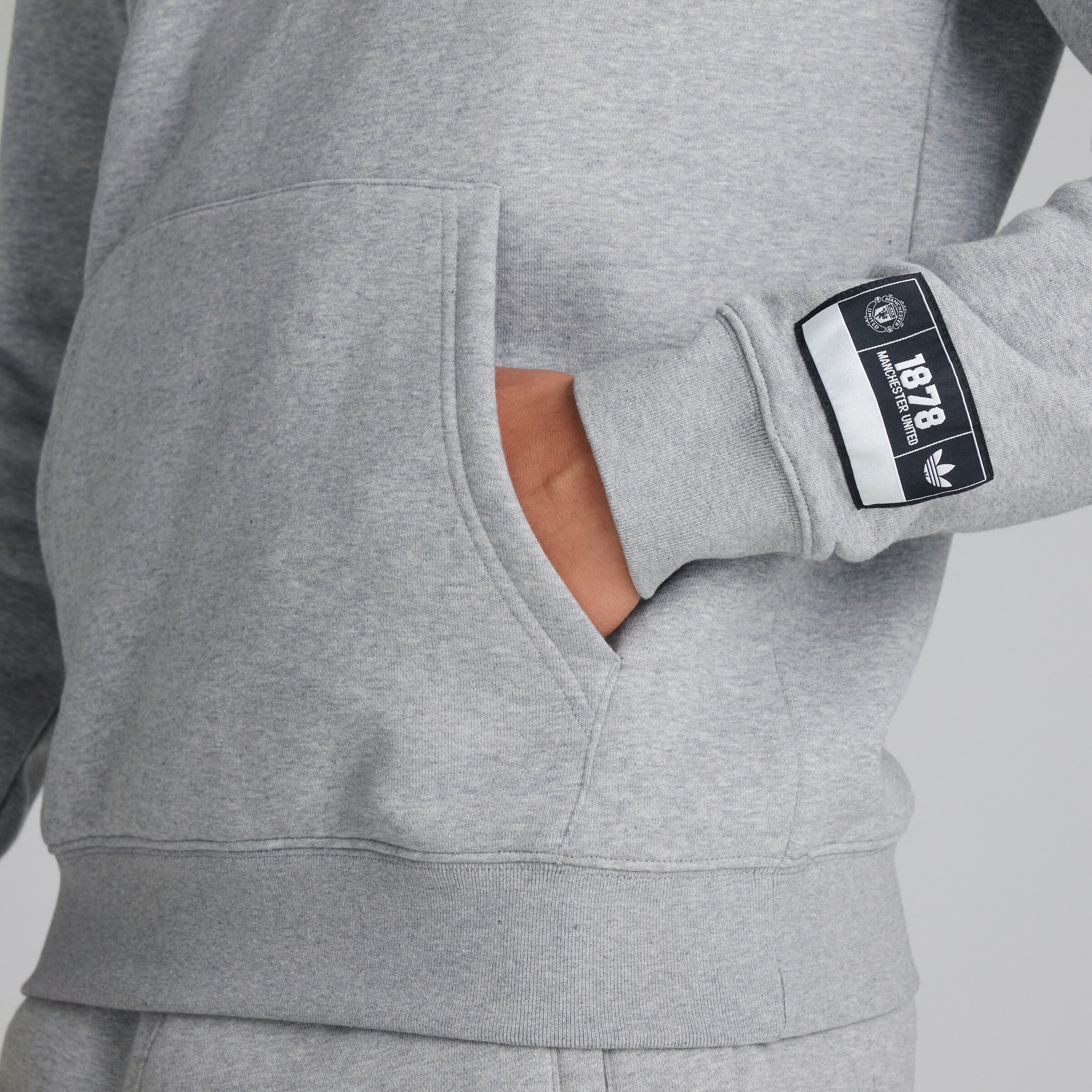 Manchester United VRCT Overhead Hoodie Grey Grey Detail [6-8]