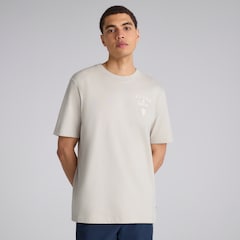 Manchester United x adidas Golf Chip in Paradise Graphic T-Shirt Beige