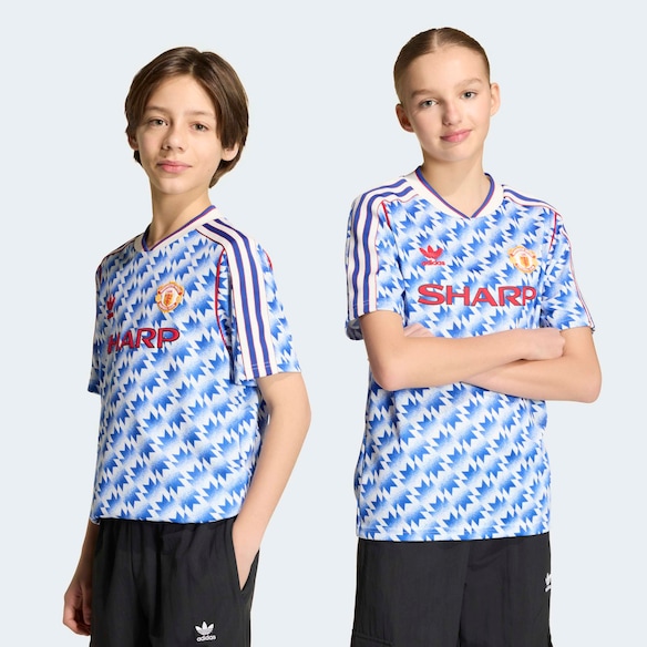 Manchester United x adidas Kids Bringback 90/92 Away Jersey Blue