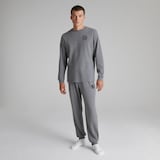 Manchester United Mens Waffle Long Sleeve Pyjama Set Grey