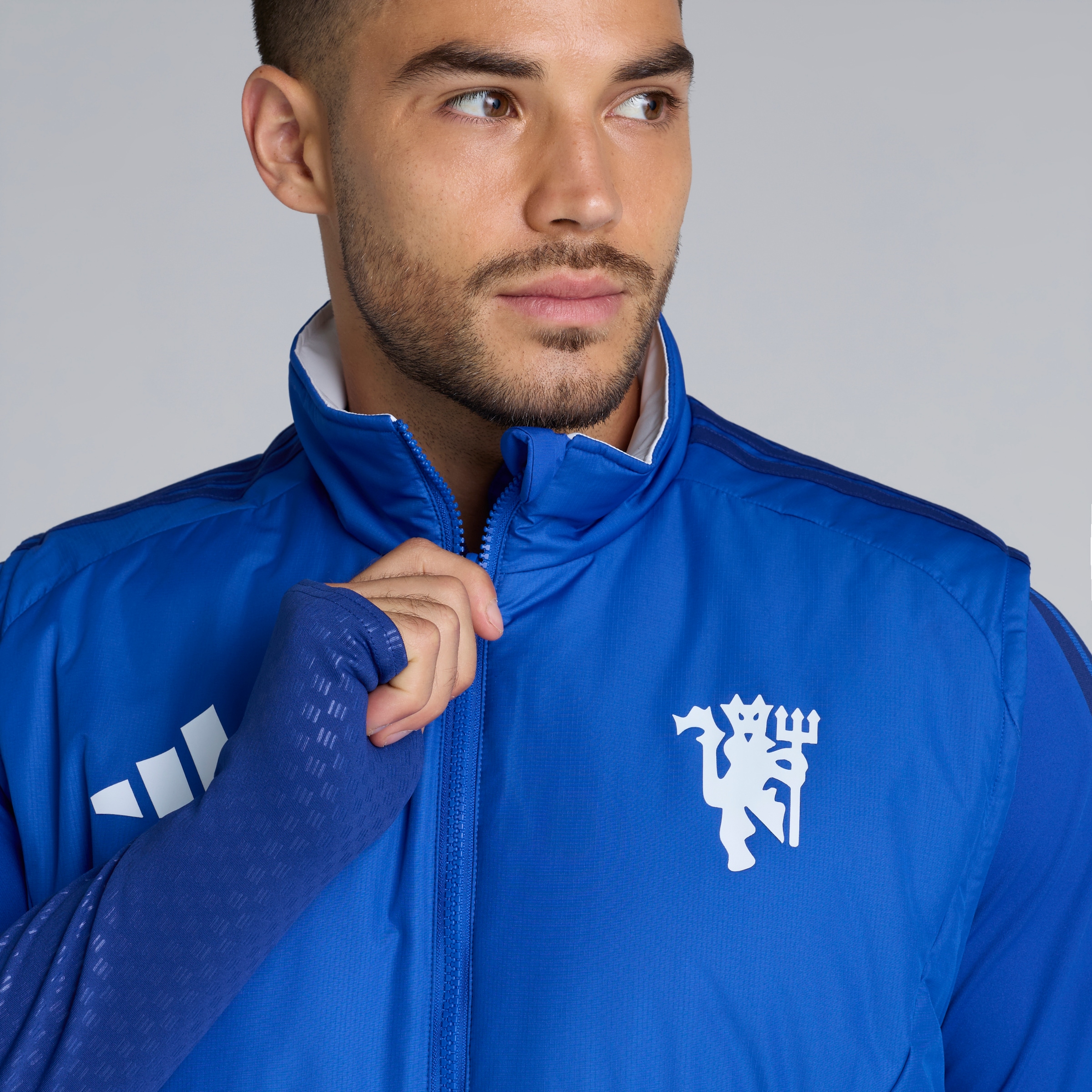 Manchester United 26/27 Cup Training Tiro Winterized Vest Blue 蓝色 细节 [5-7]